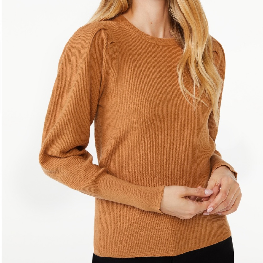 Scoop Women's Crewneck Puff Sleeve Sweater